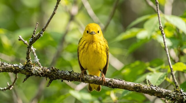 Yellow warbler bird