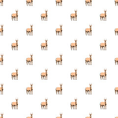 Naklejka premium Okapi mammals standing in a repeating wildlife animal pattern