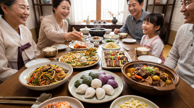 Chuseok family celebration with family
