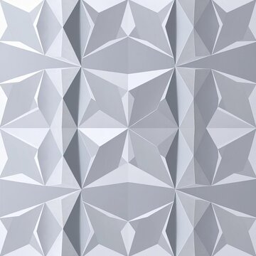 Geometric gray and white pattern of interlocking triangles, triangles, white