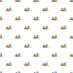 Fototapeta premium Small boat leaving a wake behind it repeating in a seamless pattern