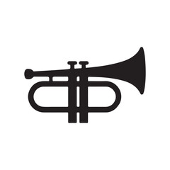 Fototapeta premium Trumpeter silhouette musicians Vector isolated