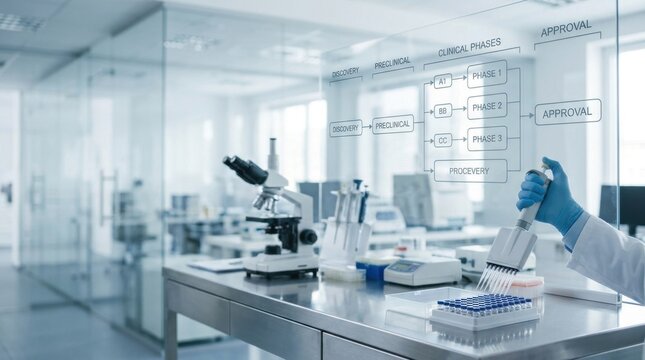 Modern Laboratory with Scientific Equipment and Research Workflow