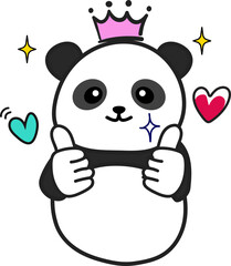 Cute Panda Character Emoticon Set for Office Workers and Daily Work Life © woonyoung