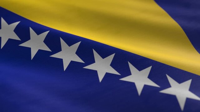 Bosnia and herzegovina - waving flag loop