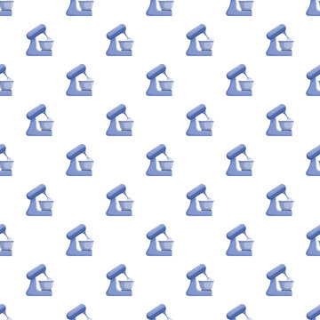 Stand mixers creating a repeated pattern, ideal for baking designs and food backgrounds