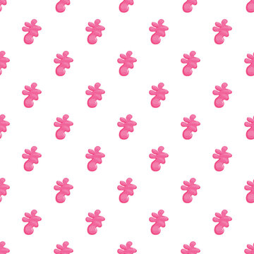 Pink abstract paint splashes creating a seamless pattern suitable for various backgrounds