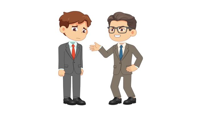 Boss Scolding Employee cartoon animation