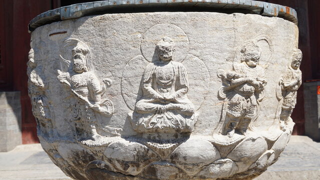 The Sculpture of  Chinees historic architecture: Long Xing Temple, build from AD. 586