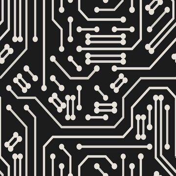 Seamless Circuit Board Technology Pattern