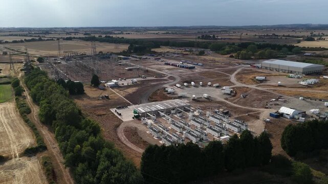 Aerial View of High Marnham Substation and Green Hydrogen Hub