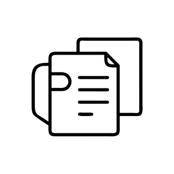 Document file line icon. business report vector graphic design illustration.