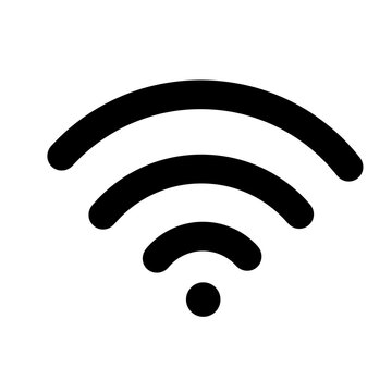 WiFi wireless internet connection line icon.
