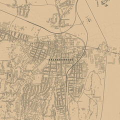 Fototapeta premium Vintage Map of Zalaegerszeg Hungary – Zala County Heritage and Historic City