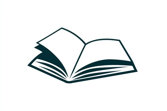 Open book icon with clean, bold lines