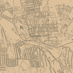 Obraz premium Vintage Map of Kaposvar Hungary – Somogy County Heritage and Historic City