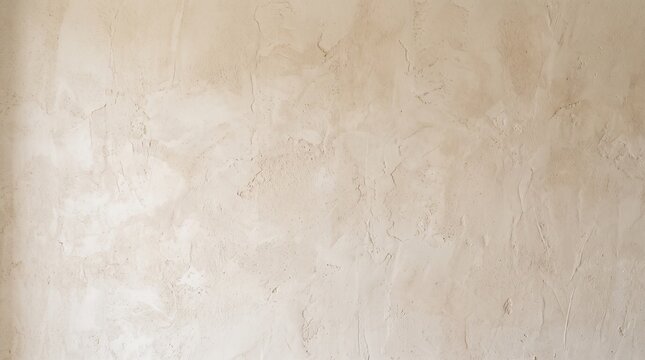 Rough Textured Beige Stucco Wall Surface Featuring Abstract Plaster Patterns for Interior Design Backdrop