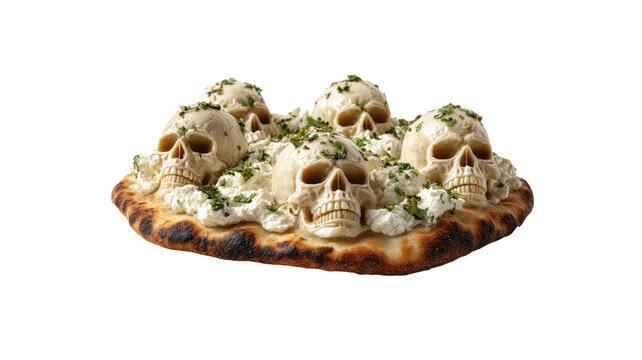 Halloween pizza skulls spooky food decoration