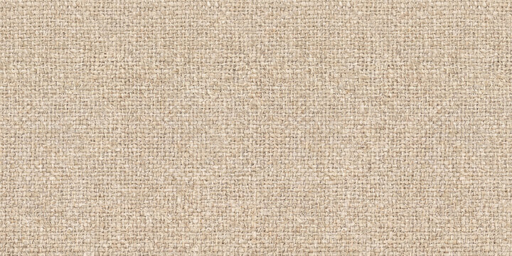 Seamless beige woven linen texture with visible coarse weave pattern, natural fabric background
