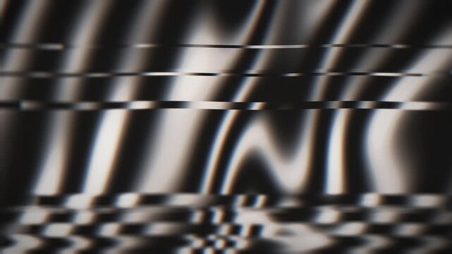 Seamless loop animation: orange and blue ink strata ripple with flowing smoke waves in a glitchy screenprint finish.
