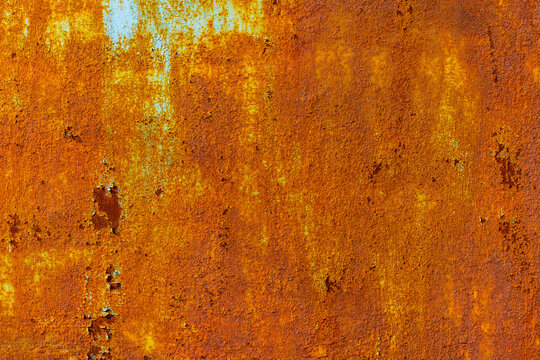 Rusty Metal Texture Background with Peeling Paint