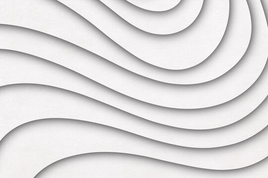 Abstract white paper wave creates a minimalist 3d texture background