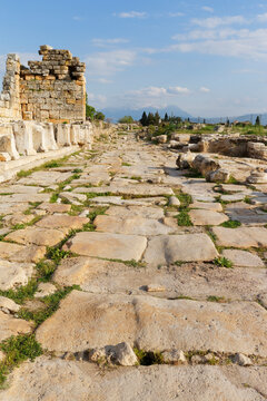 Turkey, View of Nymphaeum and main street