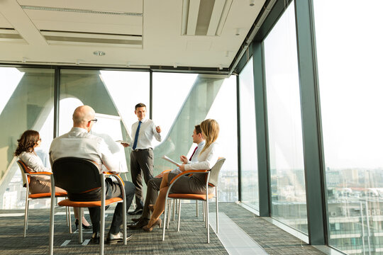 Group of businesspeople attending a seminar
