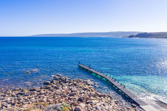 Aerial view over Canal Rocks Boat Ramp Yallingup Western Australia