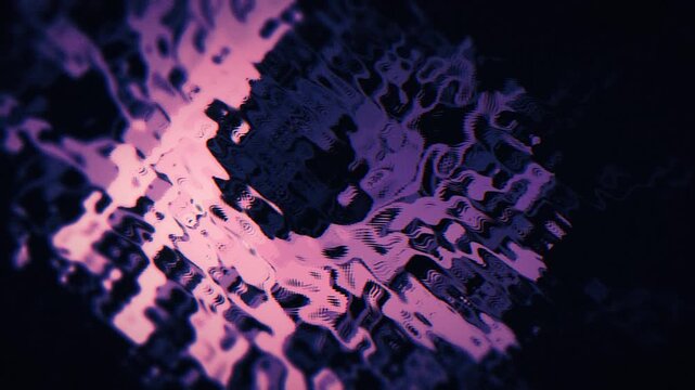 Seamless 3D loop animation with glitchy neon gradient ripples and liquid distortion. Vaporwave color palette with grainy, noisy texture for futuristic motion backdrops.