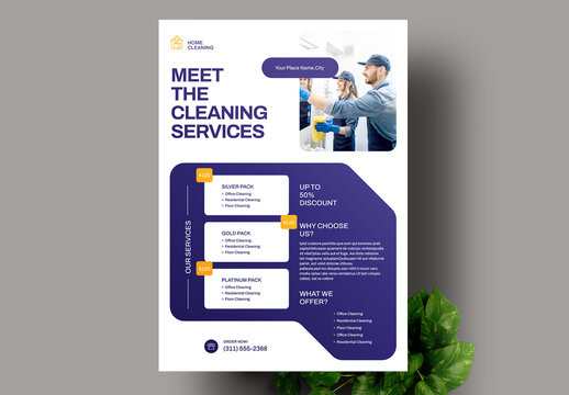 Cleaning Service Flyer Template Design