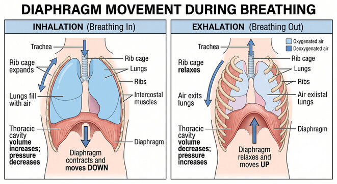 Diaphragm Movement during Breathing