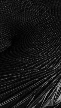 3d Abstract black background. Low poly triangle. 3d rendering illustration not AI