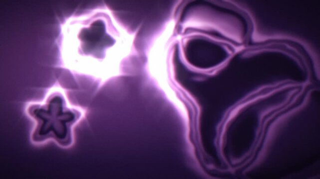 Purple jellyfish membranes ripple through neon distortion, a dark seamless loop with liquid print energy.