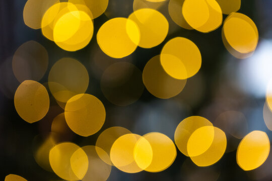 Bokeh fairy light background at Christmas