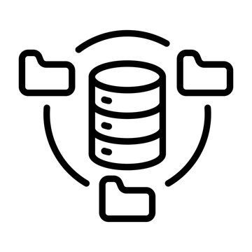 Dataset Icon - Black Outline