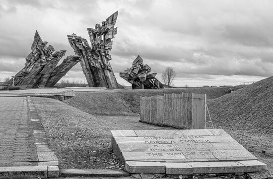 View of the Ninth Fort site, the Nazi Germans' execution site of the Jews in the Kovno Ghetto during World War II. Kaunas, Lithuania