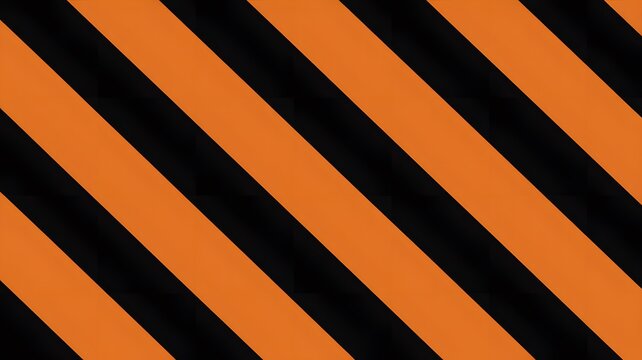Vibrant orange and black diagonal hazard warning stripes creating a bold repeating pattern for industrial safety
