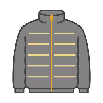 Puffer jacket illustration