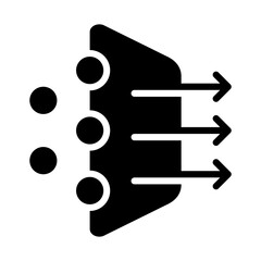 Obraz premium Dust Control Icon - Solid Black