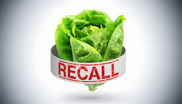 Public health alert regarding packaged salad product recall procedures due to hazardous microorganism contamination, emphasizing fresh food quality control aspects, food poisoning & consumer safety.
