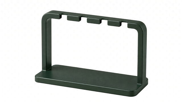 Modern Forest Green Freestanding Key Organizer Stand with Four Hanging Notches