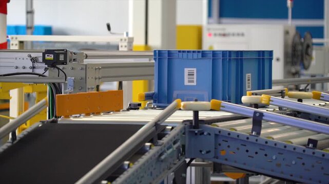 Automated Conveyor Roller System in Modern Industrial Factory