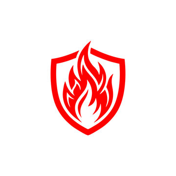 fire flame shield logo