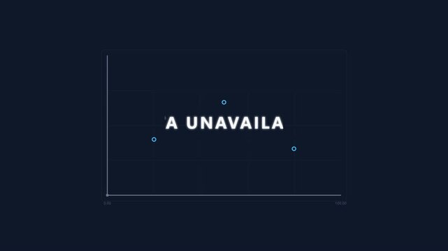 Minimalist digital dashboard interface displaying data unavailable notification on animated graph