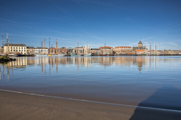 Fototapeta premium Kampen is a municipality, a town and a former member of the Hanseatic League, located on the lower course of the IJssel River in the Dutch province of Overijssel