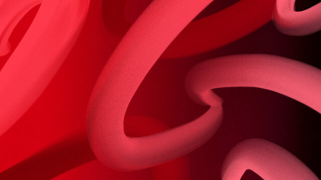 Abstract modern background with vibrant crimson red and hot pink fluid waves brush strokes in premium textured grainy holographic gradient design backdrops.