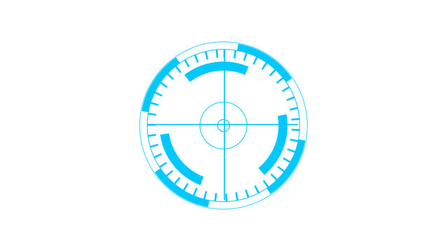 Cyan Crosshair Target Reticle Icon on White Background Keywords: crosshair, target, reticle, scope, aim