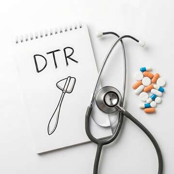 Medical DTR Stethoscope Notebook White Background
