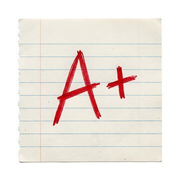 A Plus Grade Notebook White Background